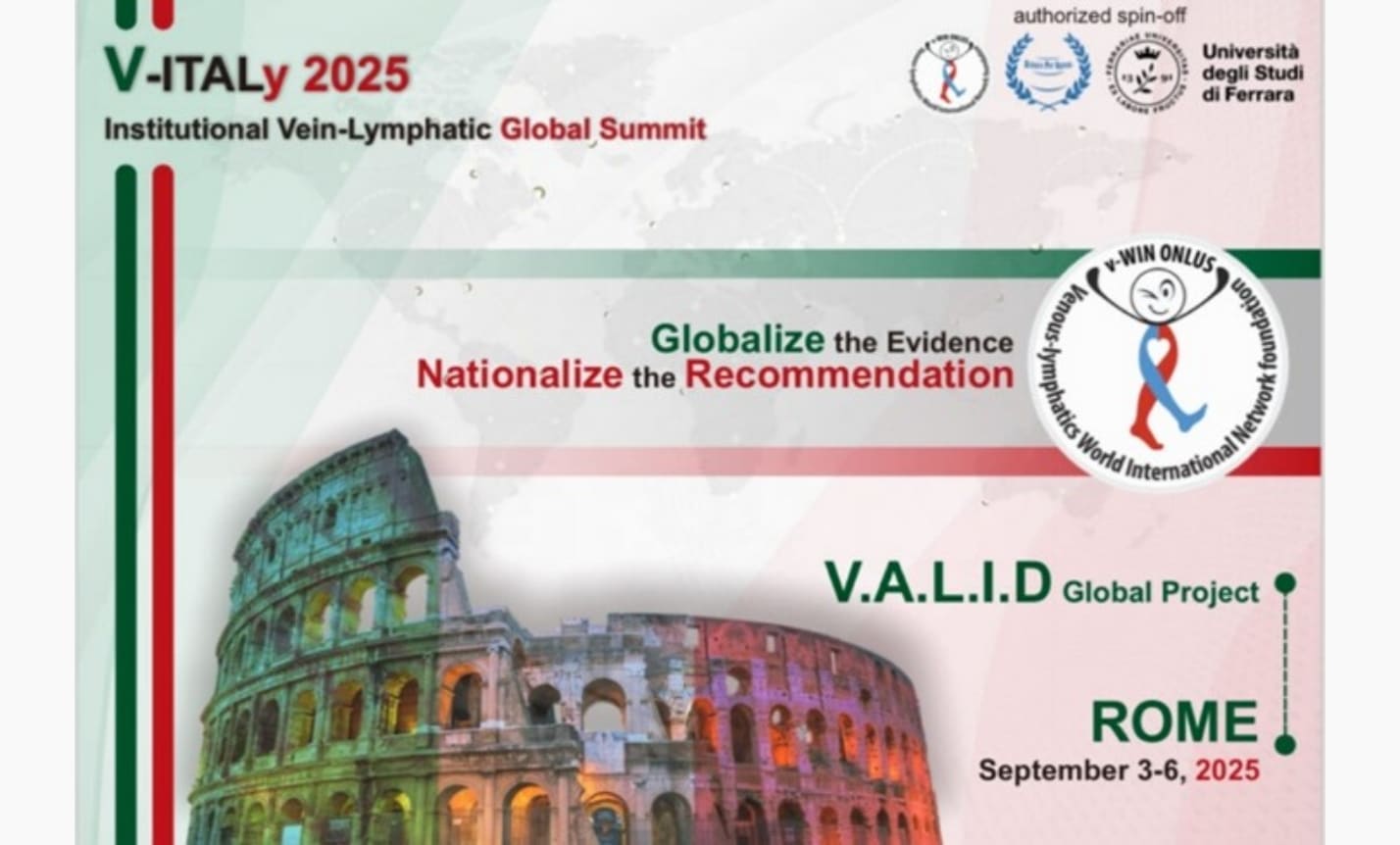 V-ITALy 2025 | Sommet mondial institutionnel Veine-Lymphatique